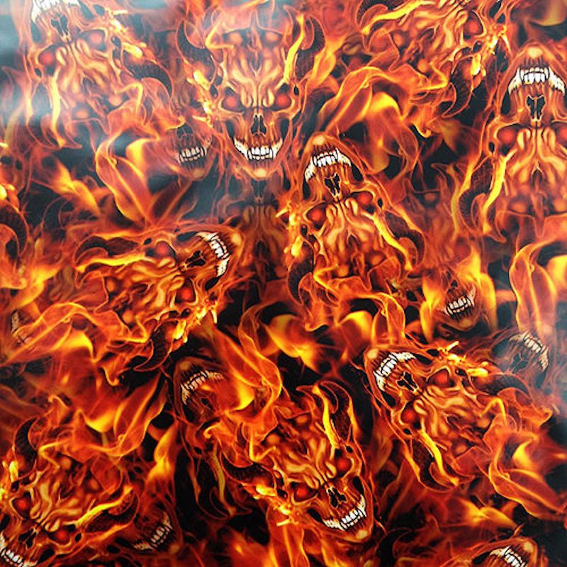 devil skull on fire